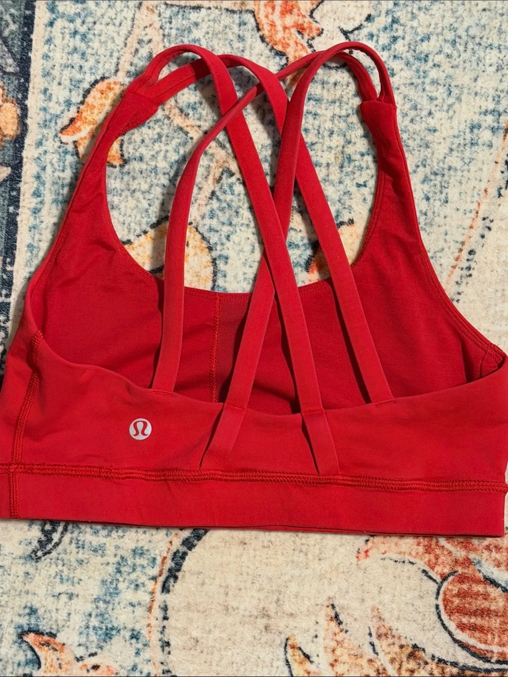 Lululemon Red Crisscross Back Sports Bra - - Picture 3 of 5